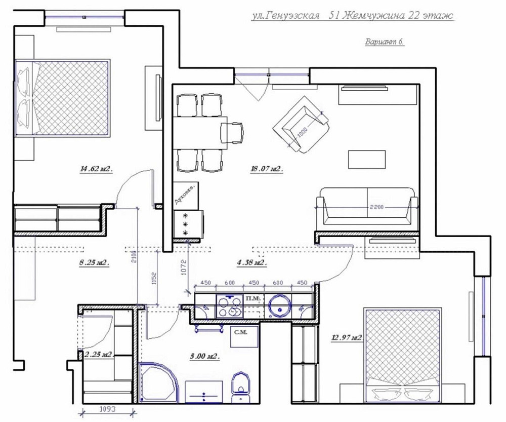 Продаж Квартира 3-кімнатна, 18/24 поверх на Генуэзская ул., 3г Odessa - photo 6