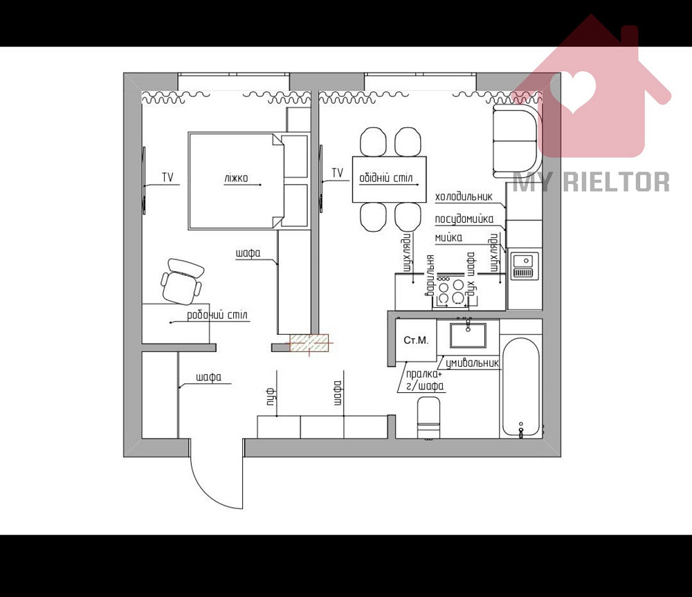 Продаж однокімнатної квартири ЖК Минай Минай - фото 14