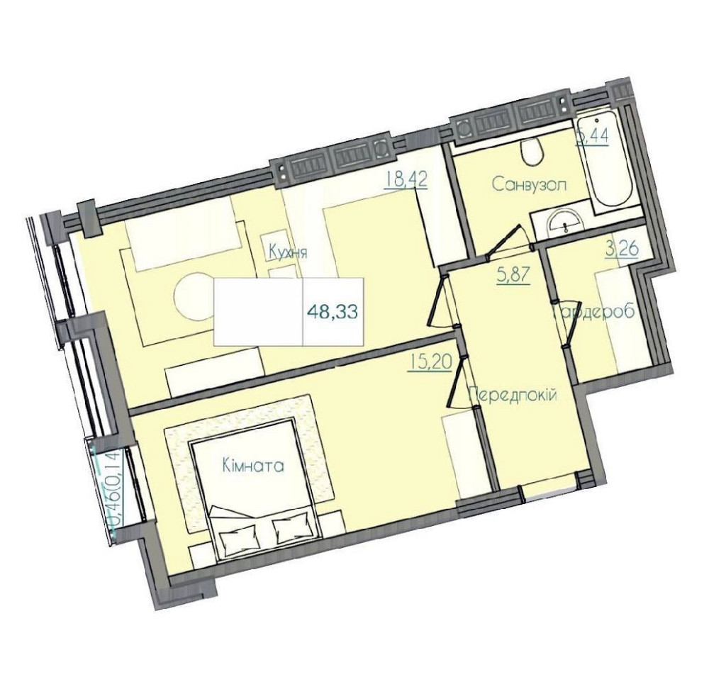 Продаж Квартира 1-кімнатна на ул. Фонтанская дорога, 62к Одеса - фото 14