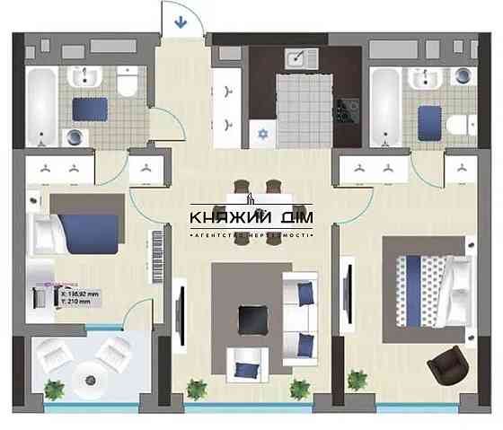 Продаж Квартира 2-кімнатна, 16/30 поверх на Заречная ул. Kiev