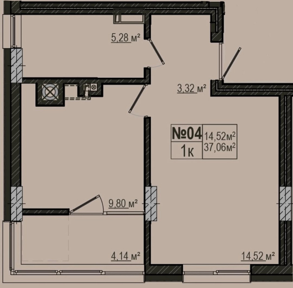 Продаж Квартира 1-кімнатна, 4/10 поверх на Федьковича вул., 57 Івано-Франківськ - фото 2
