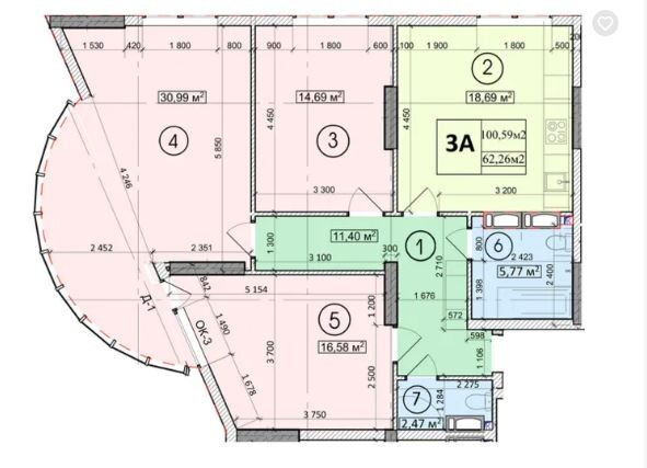Продаж Квартира 3-кімнатна, 6/25 поверх на улица Глубочицкая, д.73 Киев - изображение 2