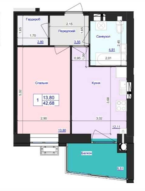 Продаж 1к Квартира 43 кв.м Святослава Ріхтера 40 Zhytomyr - photo 2