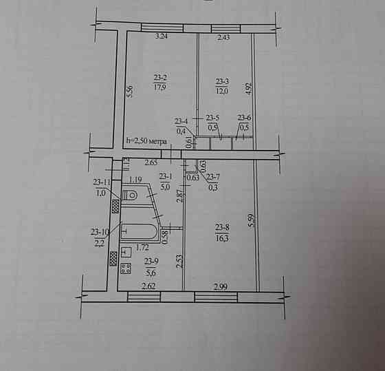 Продаж Квартира 3-кімнатна, 1/5 поверх на Карагандинская ул., 13 Dnipro