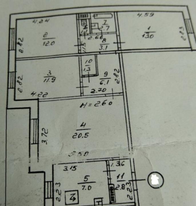 4 комн. квартира Фонтан,  Аркадия. Возможно под Постанову 280, 600. Одеса - фото 8
