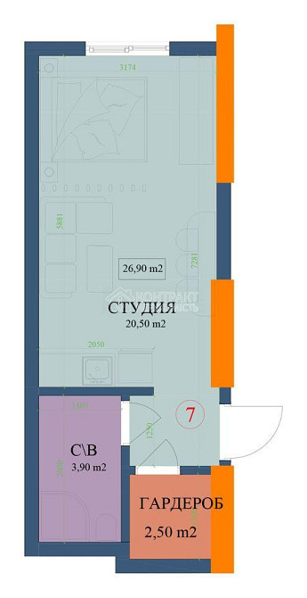 Продаж Квартира 1-кімнатна, 3/17 поверх на вул. Куликівська Харьков - изображение 3