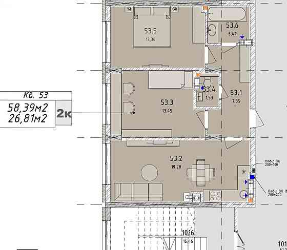 Продаж Квартира 2-кімнатна, 1/6 поверх на вул. Артищівська Horodok