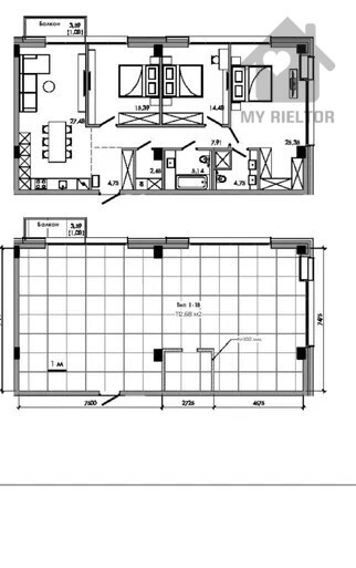 Продаж Квартира 3-кімнатна, 4/10 поверх на Словянська наб., 130 Ужгород - фото 4