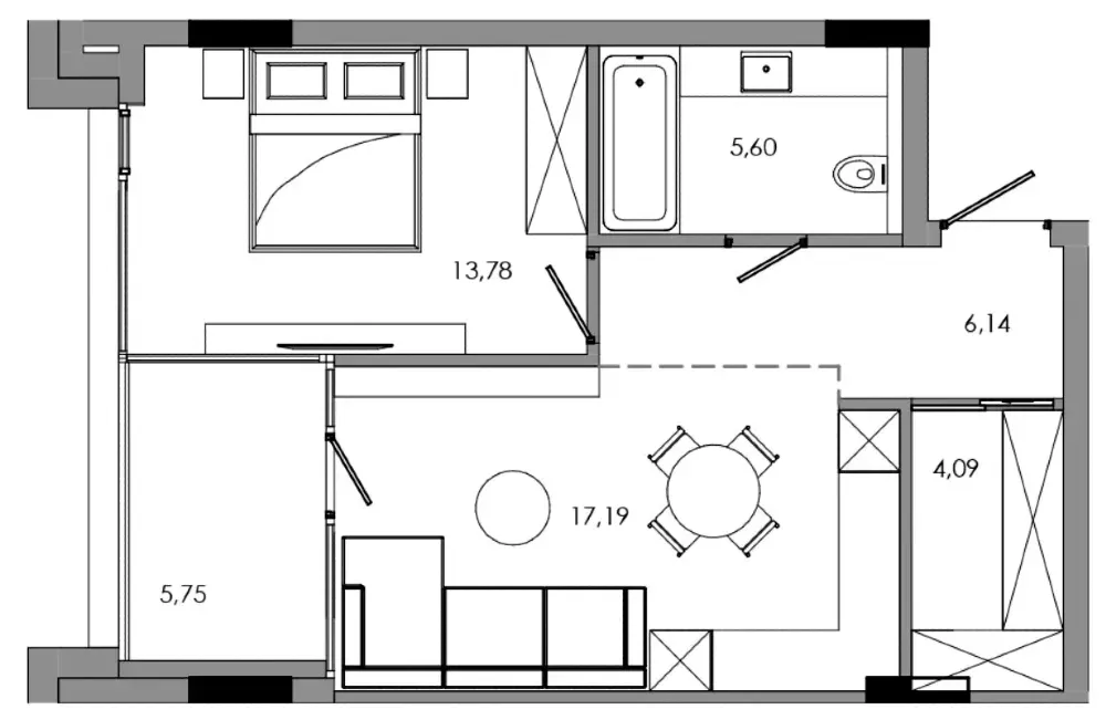 Продаж 1к Квартира 51.16 кв.м ЖК MECENAT Львів - фото 1