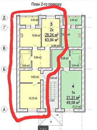 Продаж Квартира 2-кімнатна, 2/2 поверх на Пластова Вінниця