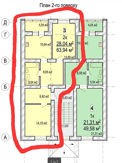 Продаж Квартира 2-кімнатна, 2/2 поверх на Пластова Вінниця - фото 4