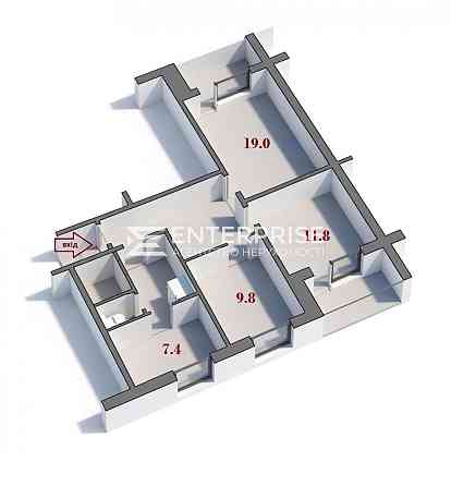 Продаж Квартира 3-кімнатна, 3/9 поверх на вул. Набережна Переяславське