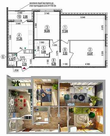 Продаж Квартира 3-кімнатна, 7/25 поверх на Гмирі Бориса вул., д. 14б Kiev