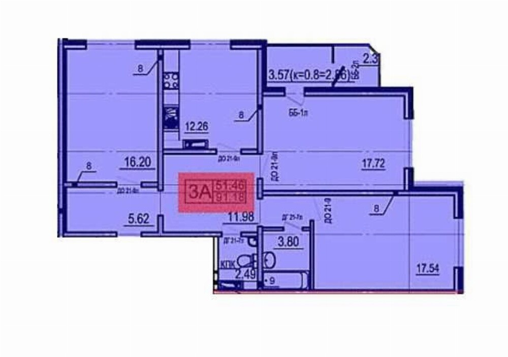 Продаж Квартира 3-кімнатна, 23/25 поверх на переулок Моторный, д.11 Киев - изображение 11