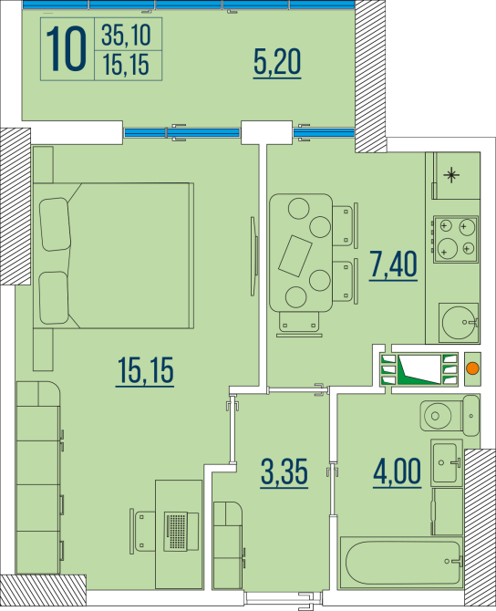 Продаж Квартира 1-кімнатна на ул. Бугаевская, 44 Одеса - фото 11