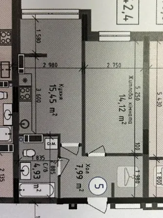 For sale 1-room Apartment 42.5 sq.m ЖК Одесса сити Odessa