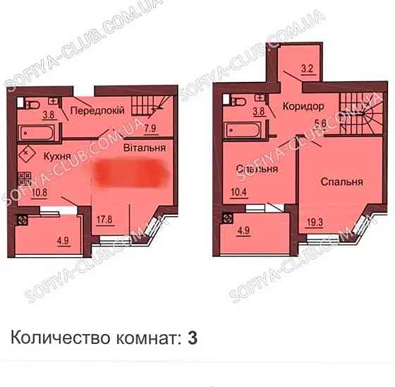 3 кімнатна дворівнева квартира, ЖК Софія Клубний, с. Софіївська Борщагівка, Бучанський район 