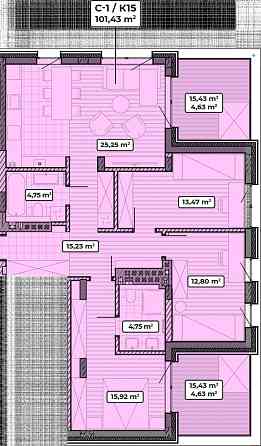 Продаж Квартира 3-кімнатна, 4/4 поверх на вул. Івана Франкка Винники
