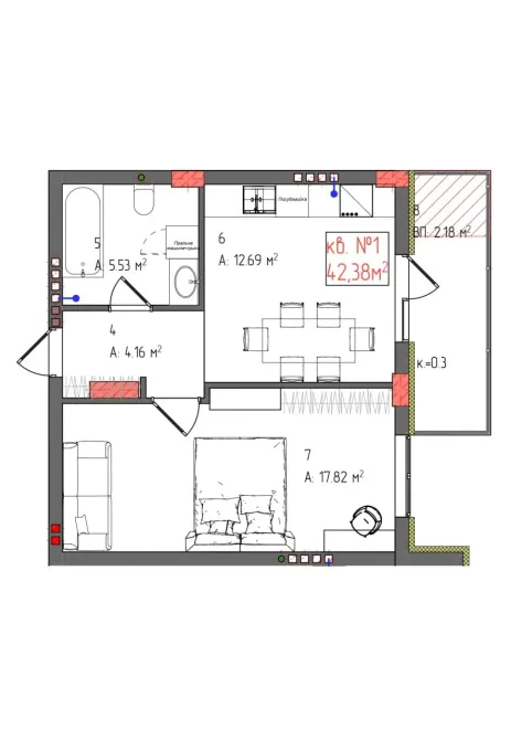 For sale 1-room Apartment 42 sq.m Загорська 168 Uzhhorod - photo 18