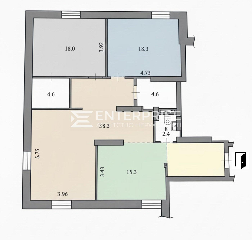 Продаж Квартира 3-кімнатна, 25/25 поверх на вул. Осенняя Київ - фото 1
