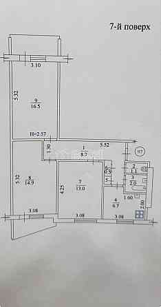 Оренда Квартира 3-кімнатна, 7/9 поверх на вул. Пермська Харьков
