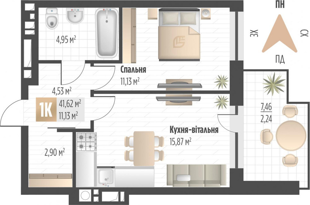 Продаж Квартира 1-кімнатна, 5/5 поверх на вул. Орлика Пилипа Львів - фото 7