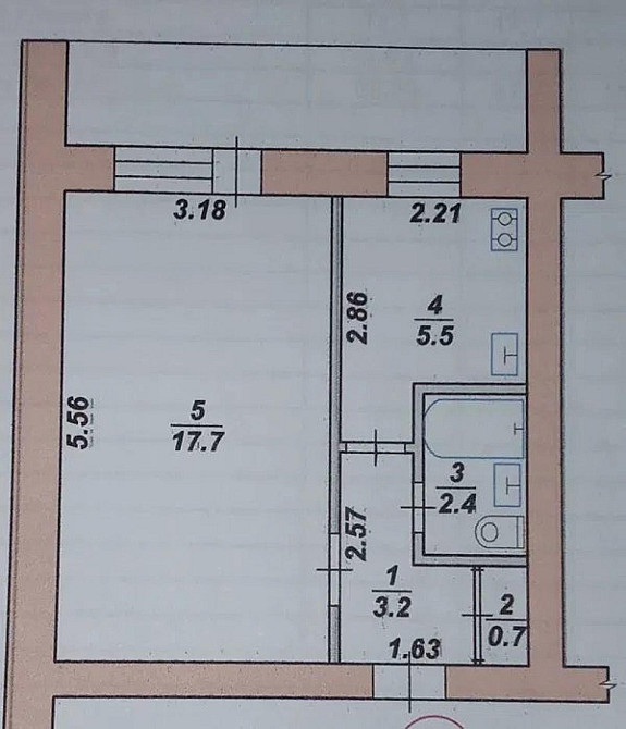 Продаж Квартира 1-кімнатна, 9/9 поверх на вул. Князів Острозьких Житомир - изображение 1