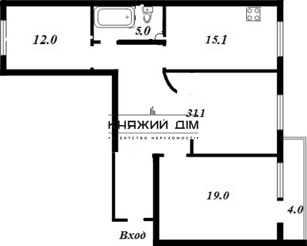 Оренда Квартира 3-кімнатна, 10/21 поверх на Святошинская пл. Київ - фото 10
