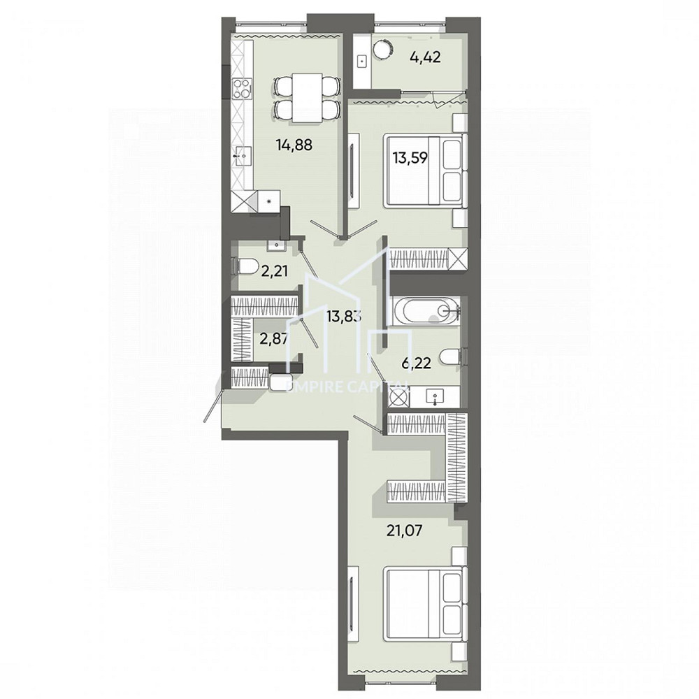 Продаж 2к Квартира 79.09 кв.м Стрийська вул. Львів - фото 3