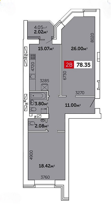 Продаж 2к Квартира 78 кв.м Сурина Гора Zhytomyr - photo 3