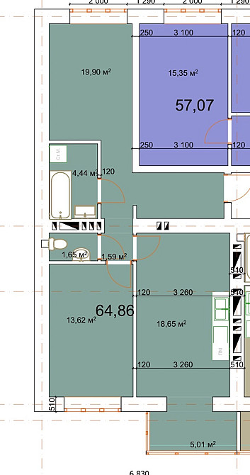 Продаж Квартира 2-кімнатна, 8/10 поверх на Драгоманова Калуш - фото 5