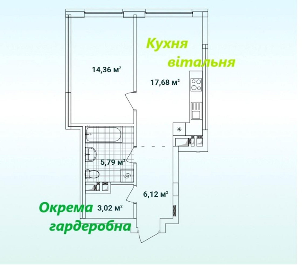 Продаж Квартира 1-кімнатна, 6/25 поверх на Всеволода Змієнка вул., д. 30 Kiev - photo 10