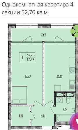 Продаж Квартира 1-кімнатна, 24/28 поверх на Бажана, 17 Киев