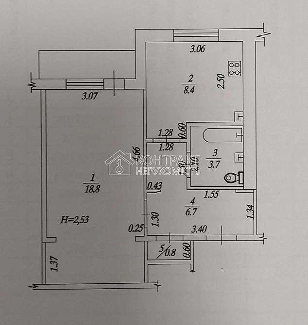 Продаж Квартира 1-кімнатна, 8/10 поверх на вул. Ковтуна Харків - фото 14