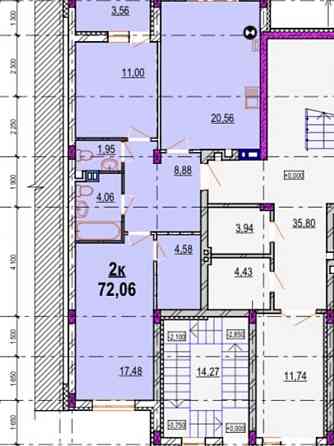 Продаж Квартира 2-кімнатна, 1/6 поверх на Івана Богуна Винница