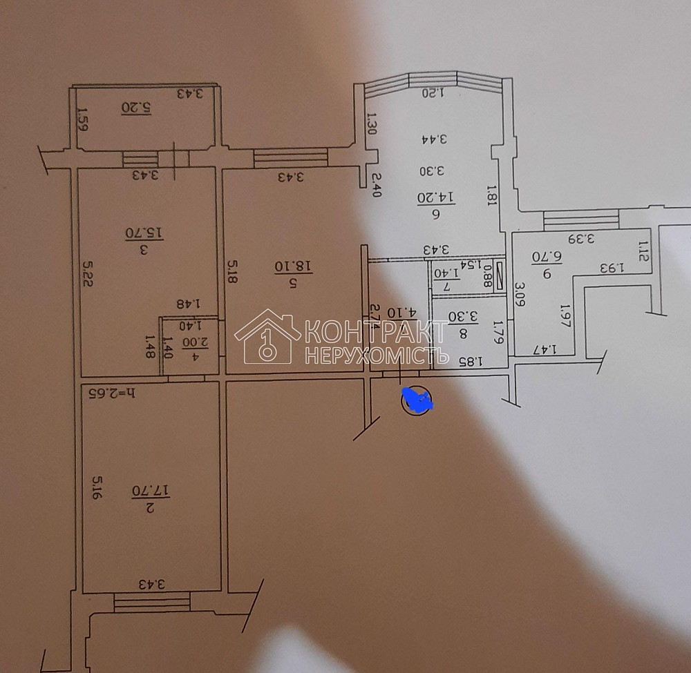 Продаж Квартира 3-кімнатна, 5/10 поверх на вул. Захисників України Пісочин - фото 12