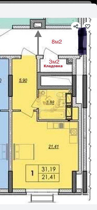 Продаж Квартира 1-кімнатна, 11/27 поверх на Бажана Николая пр-т, 17 Київ - фото 10