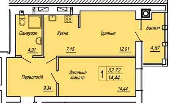 Продаж Квартира 1-кімнатна, 8/13 поверх на вул. Героїв Десантників Zhytomyr