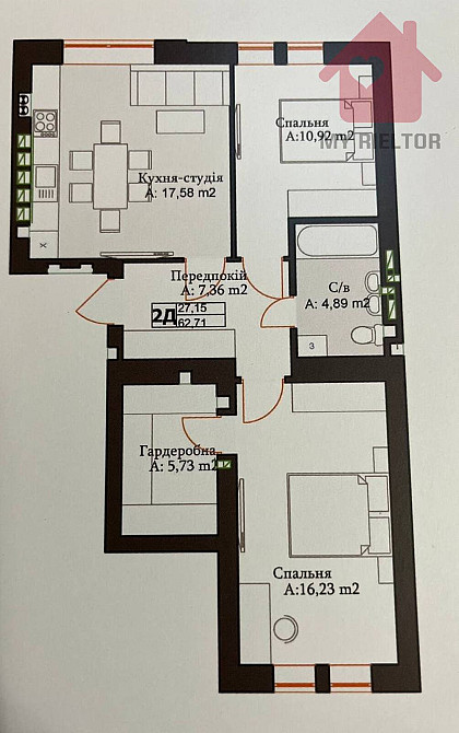 Продаж Квартира 1-кімнатна, 3/5 поверх на Б. Хмельницького, 86  - фото 4