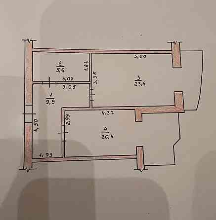 Продаж Квартира 1-кімнатна, 8/11 поверх на Івана Сльоти Житомир