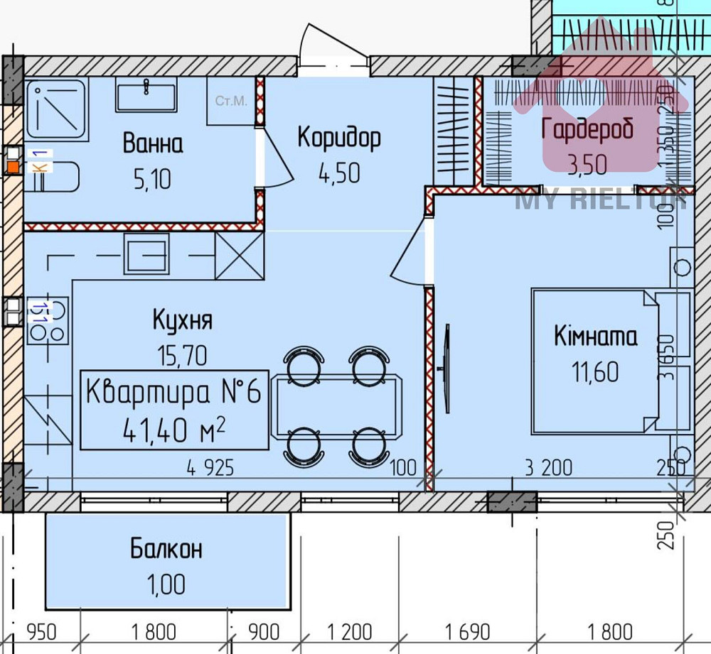 Продаж 1к Квартира 41.1 кв.м Загорська, 178 Ужгород - фото 10
