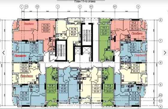 Продаж Квартира 1-кімнатна, 11/12 поверх на Куликовский 2 пер., 2а Одеса