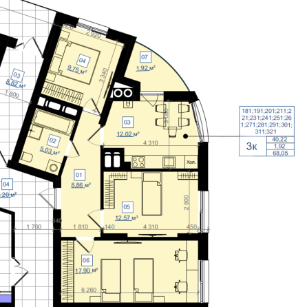 Продаж Квартира 3-кімнатна, 7/16 поверх на вул. Пасічна Івано-Франківськ