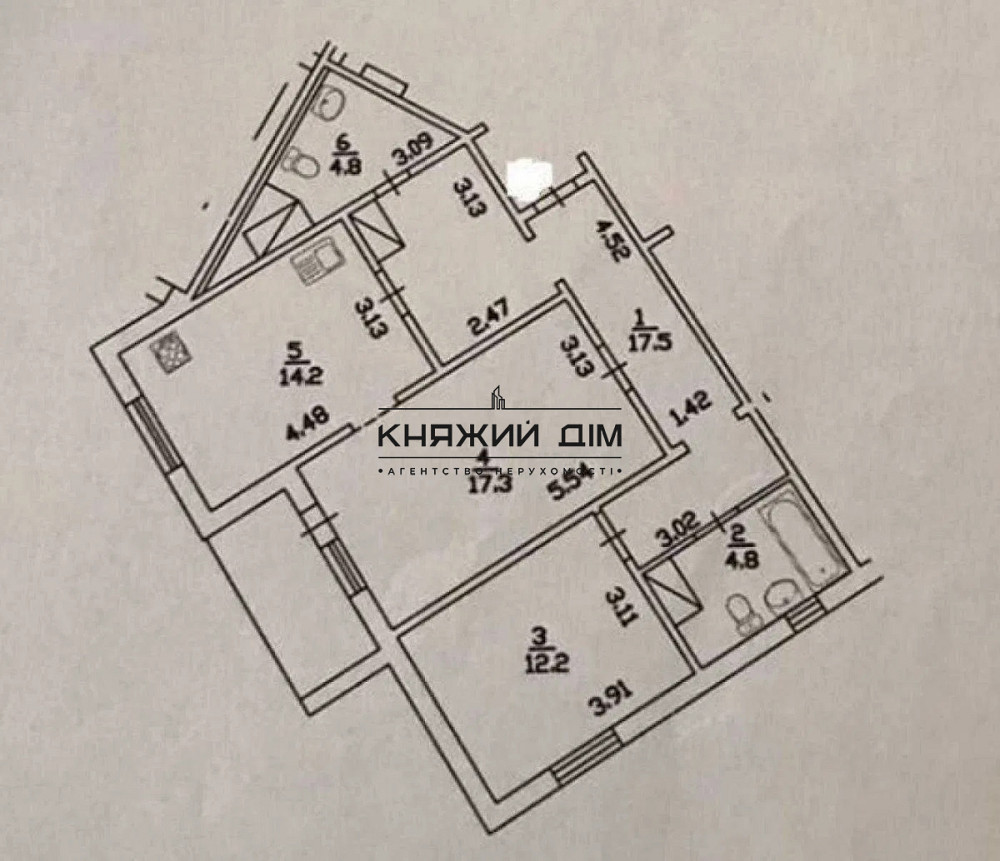 Продаж роздільної 2-х к. квартири на Позняках. № 21146428 Київ - фото 2