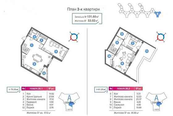 Продаж Квартира 3-кімнатна, 25/26 поверх на Новопольова вул., 2 Київ