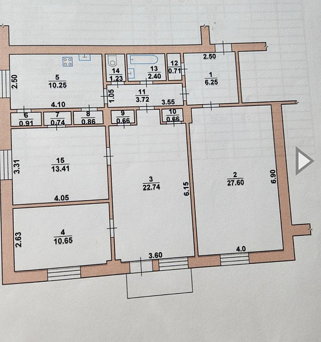 Продаж Квартира 4-кімнатна, 3/5 поверх на вул. Майдан Перемоги Житомир - фото 6