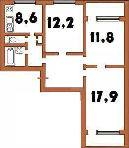 Продаж Квартира 3-кімнатна, 14/16 поверх на Драйзера Теодора вул., д. 9 Київ - фото 2