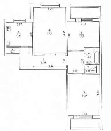 Оренда Квартира 3-кімнатна, 3/16 поверх на Петра Григоренка, 21 Киев