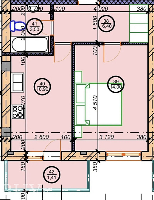 Продаж Квартира 1-кімнатна, 3/5 поверх на Єнківська Uzhhorod - photo 2
