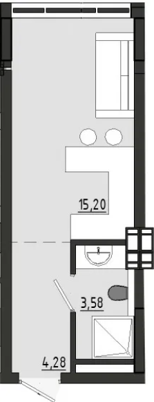 Продам 1-комнатну квартиру с видом на море в ЖК "Сады Ривьеры" Фонтанка - фото 8